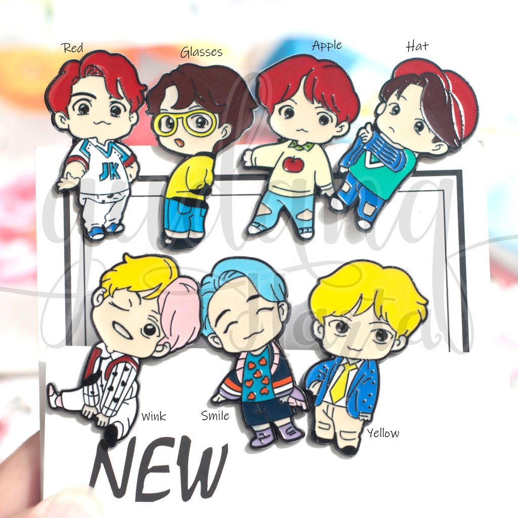 GEMEZZ Pin BTS Mascot Imut Pin Tas Bros Imut Lucu 208740