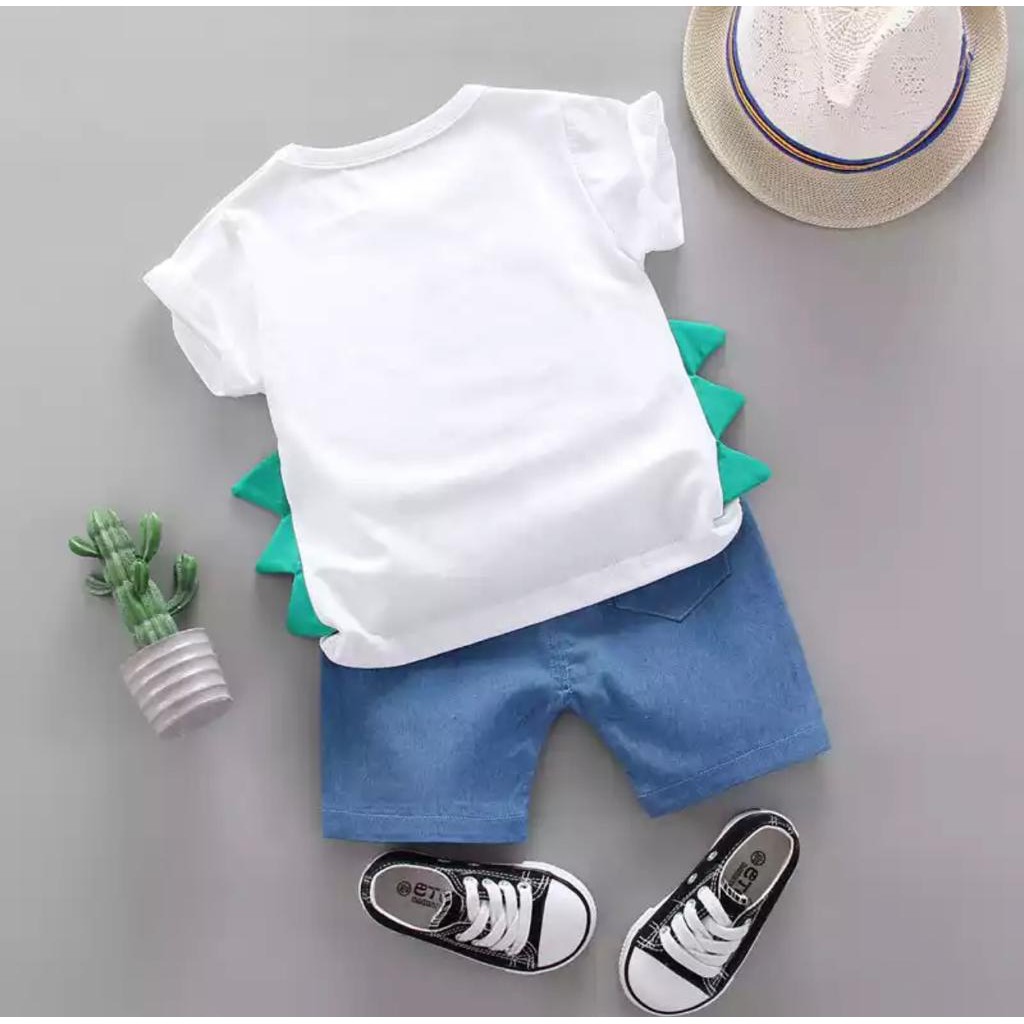 SETELAN ANAK BAJU ANAK ANAK 1-5 TAHUN SETELAN BABY DINO ANAK LAKI LAKI SETELAN ANAK PEREMPUAN