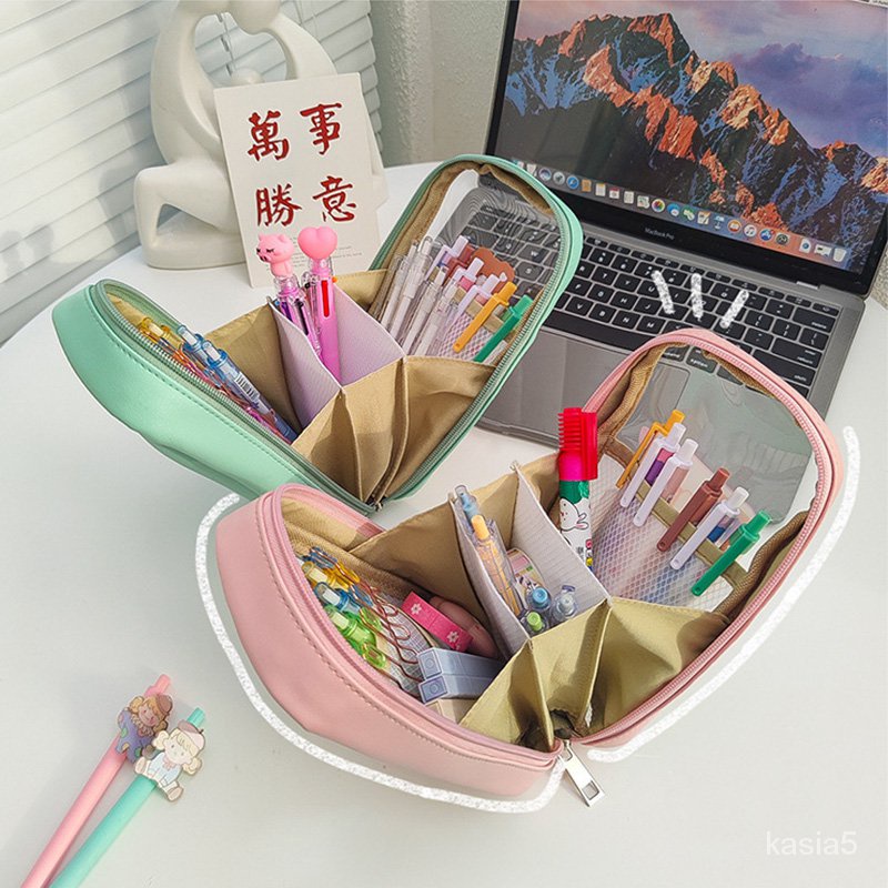 

Cute Transparent PVC Pencil Case Cartoon Pencil Pouch Children's Pen Case Visible Pen Bag School