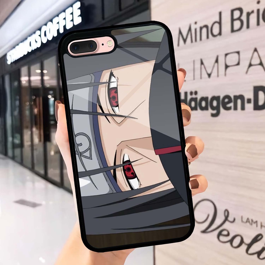 Case Kilau Iphone | 7 Plus | 8 Plus | Casing Hp Glossy | Motif Anime Sasuke