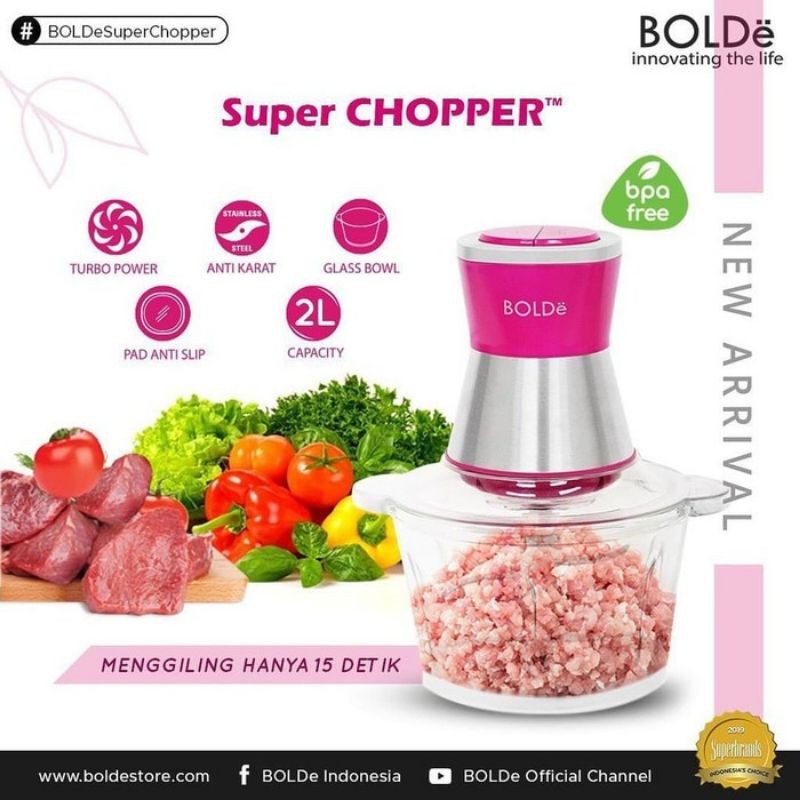 BOLDe super chopper turbo 2L - penggiling serbaguna BOLDE chopper penggiling serbaguna