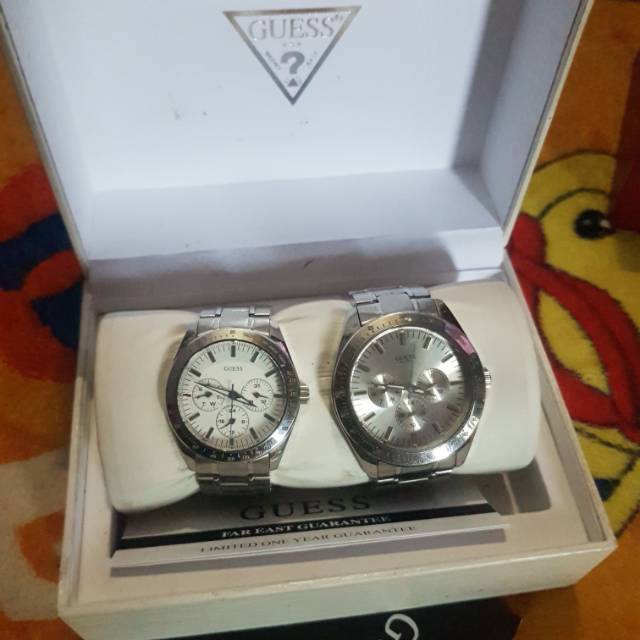 Jam tangan guess couple preloved bekas second ori original auth