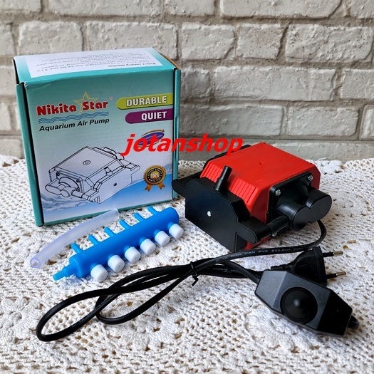 NIKITA STAR NS 60 NS60 Pompa udara aerator airpump kolam ikan aquarium 6 output cabang air pump silent