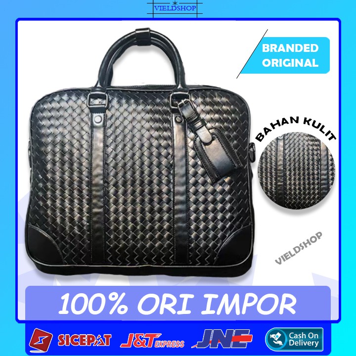 B5 TAS KANTOR KERJA SELEMPANG LAPTOP SLEMPANG KULIT ANTI AIR IMPORT ORIGINAL BRANDED PRIA COWOK