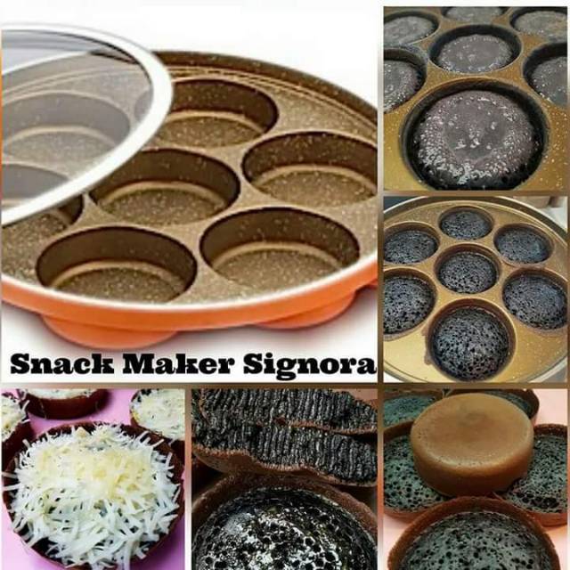 Snack Maker Signora Snack Maker Orange Cetakan Kue Lumpur Apem Terang Bulan Mini Kue Terangbulan Shopee Indonesia