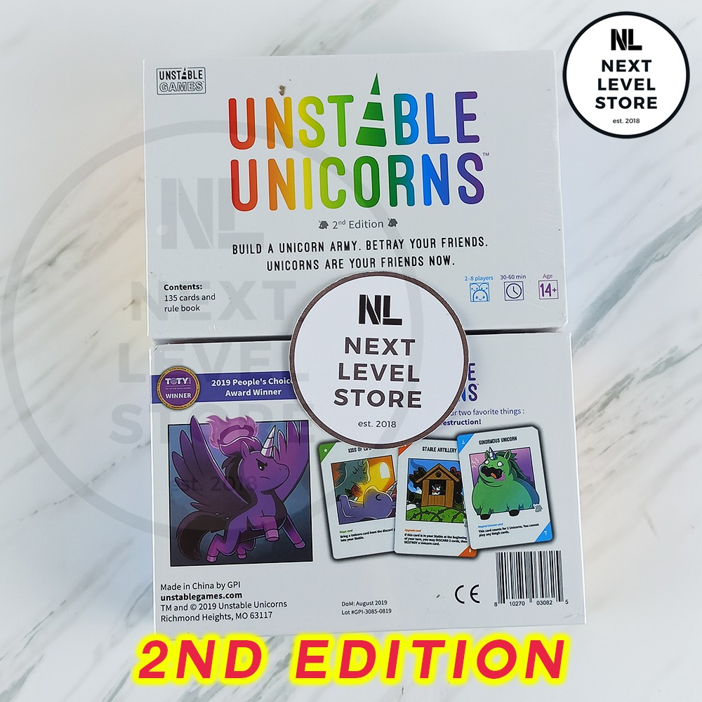 Unstable Unicorns 2nd Edition Card Game Basic Board Games READY