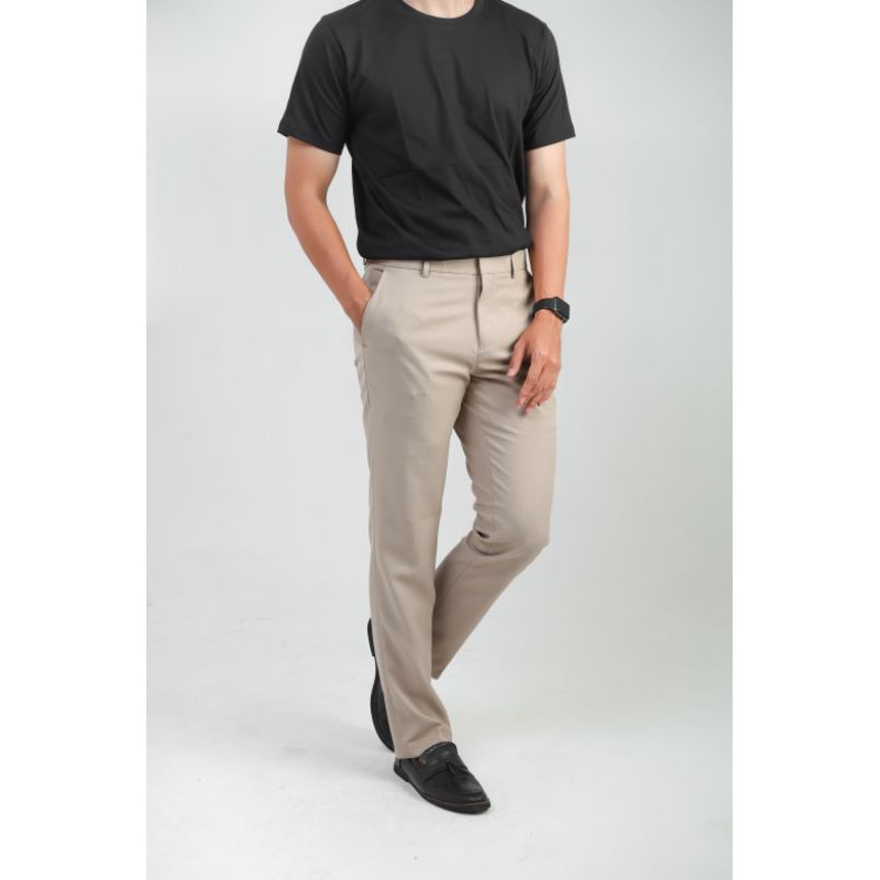 Mubeng Luxee Formal Pants Slimfit Cream / celana formal slimfit cream