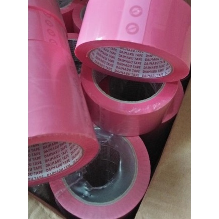 

▲ Lakban Warna daimaru Pink opp tape 48mm x 90Yard ➨
