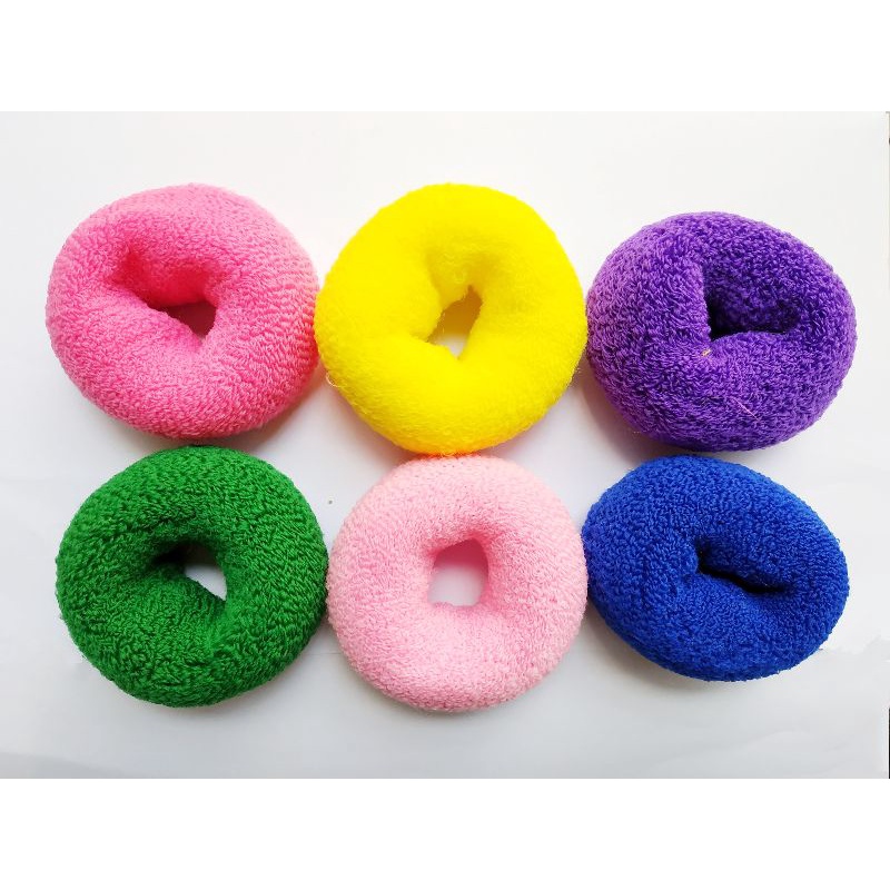 KBB09 Ikat Rambut Karet Donat Warna
