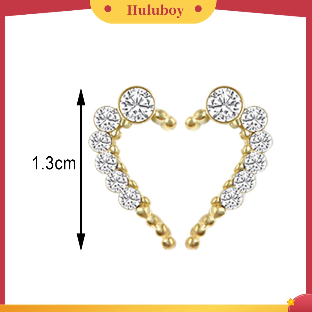 Huluboy Huluboy♡ 10pcs Dekorasi Manicure Bentuk Hati Simetris Bahan Alloy Untuk Fotografi