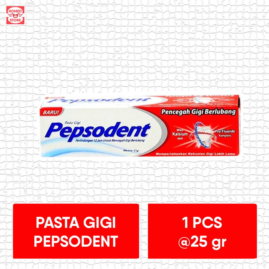 P25- Pepsodent- Odol Pencegah Gigi Berlubang 25 Gram 1 Pcs