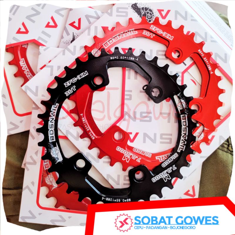 SINGLE CHAINRING SEPEDA MTB ASIMETRIS XTRADA 6 BCD 96 34T 36T CRANK SHIMANO DEORE SLX XT BDSNAIL SNA