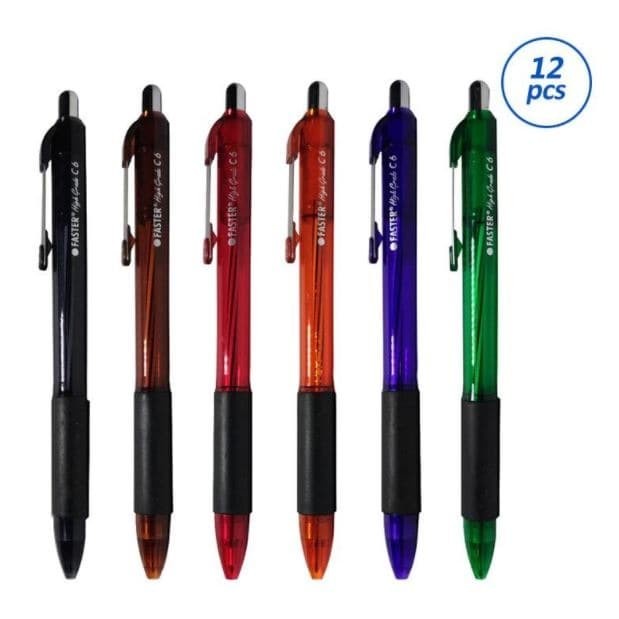 

Terlaris [LUSIN] PEN PULPEN FASTER CETEK C6 - Hitam