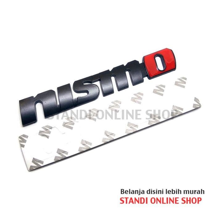 Emblem Mobil Belakang 3D Logo Sticker Nismo Aluminium Hitam Doff Murah