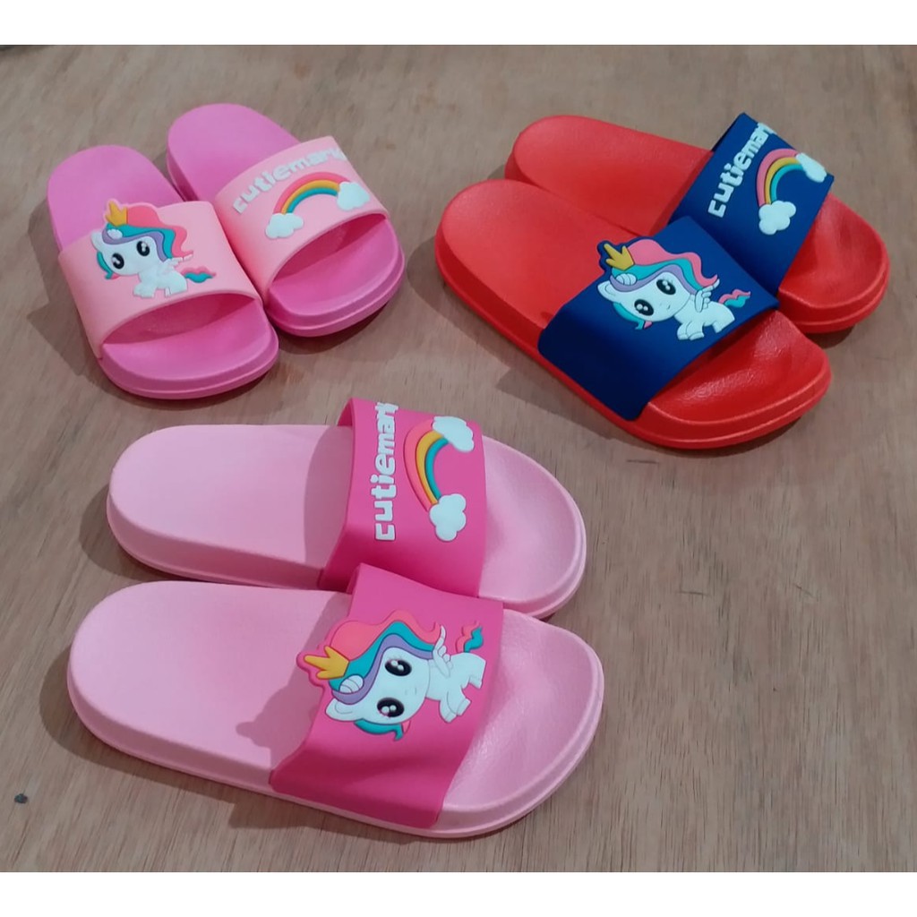 hb SANDAL  UNICORN  CUTIE Sandal  Anak Selop Karet Import 