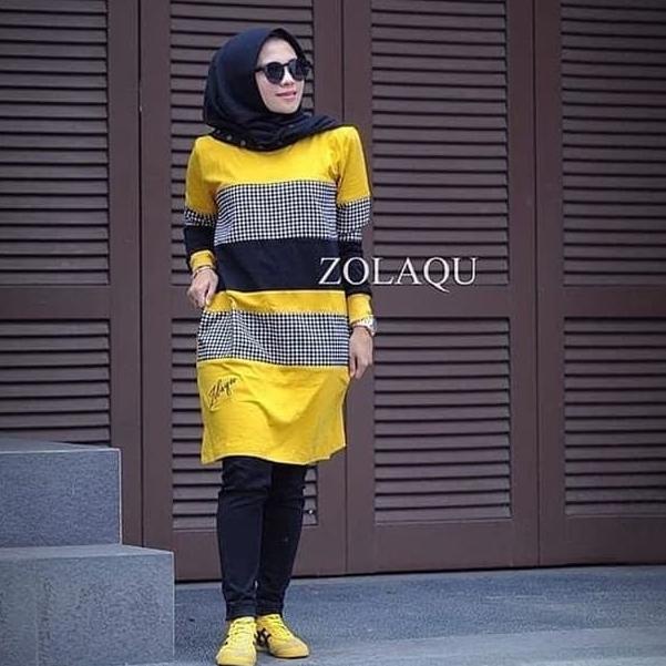 ♝ Baju Muslim Murah Wanita Baju Hijab Hijabers Zolaqu Tunik Muslim Tunik Kaos Terbaru ✺