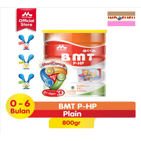 Morinaga BMT P-HP 1 Susu Formula Bayi (usia 0 - 6 Bulan) 800 Gram