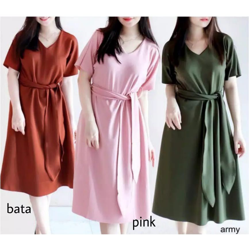 (BAHAN TEBAL) CATHERINE - DRESS NATASYA / DRESS SCUBA TEBAL / DRESS