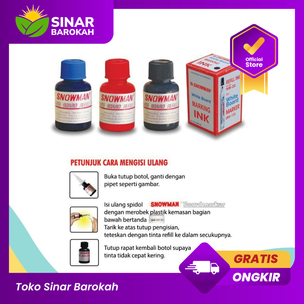 

Refill Spidol Whiteboard Snowman - Satuan