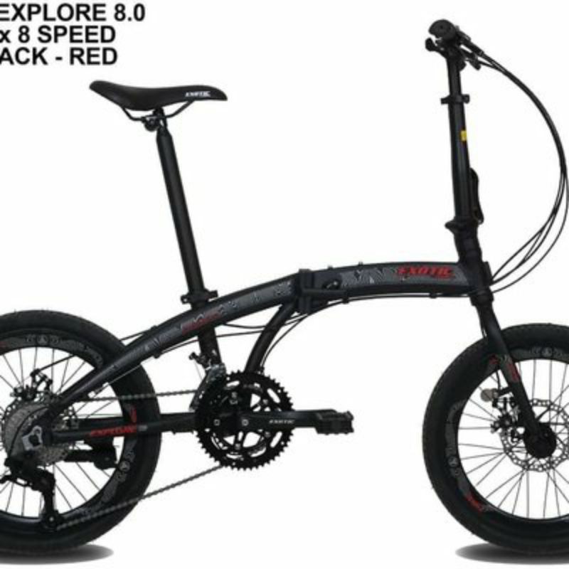 sepeda lipat 20 inch exotic explore 8.0