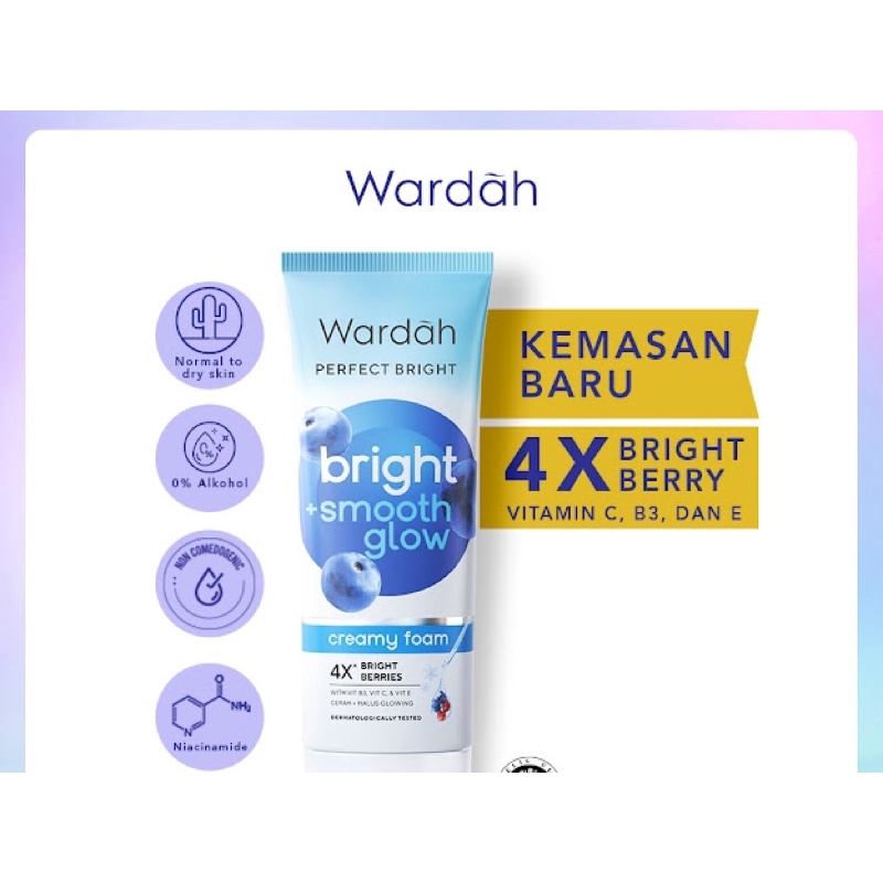 Wardah Perfect Bright Creamy Foam Bright+Smooth Glow