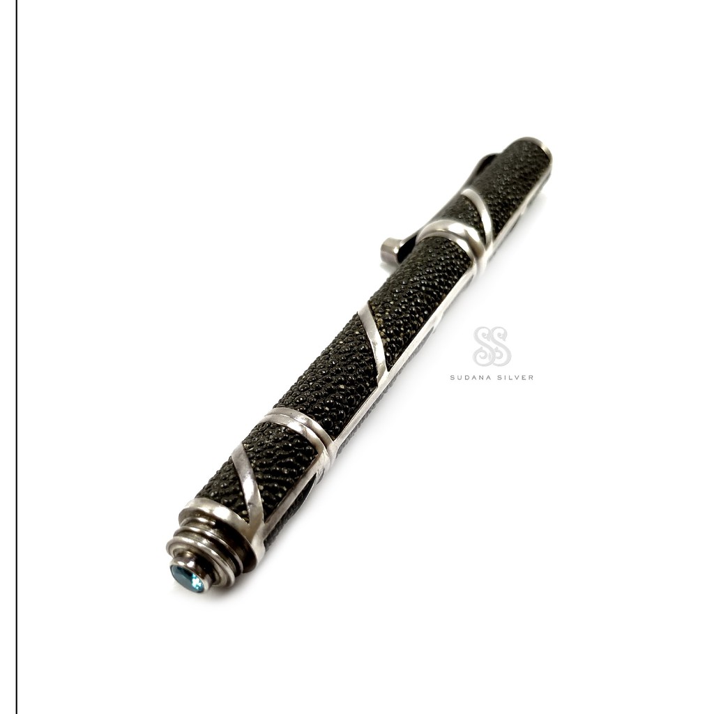 

Pulpen Pen Perak Handmade Black Color Sudana Silver Bali