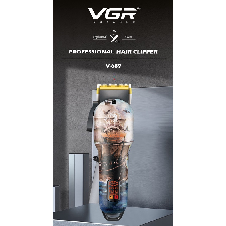 Hair Clipper VGR V-689 V 689 Alat Cukur Rambut TITANIUM Coating Blades