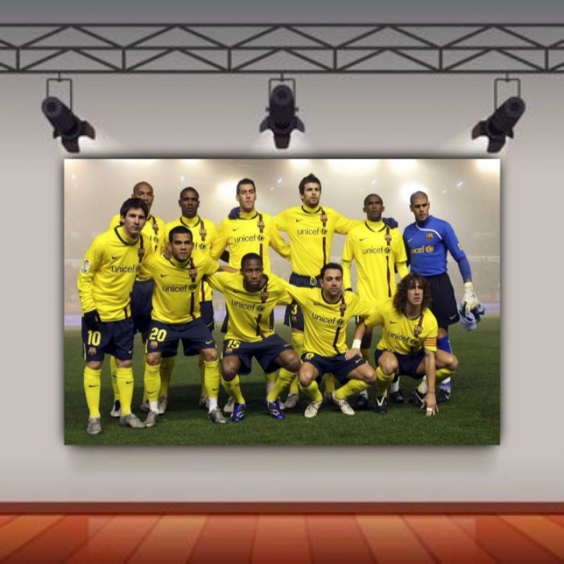 Poster dinding squad Barcelona 2008-2009