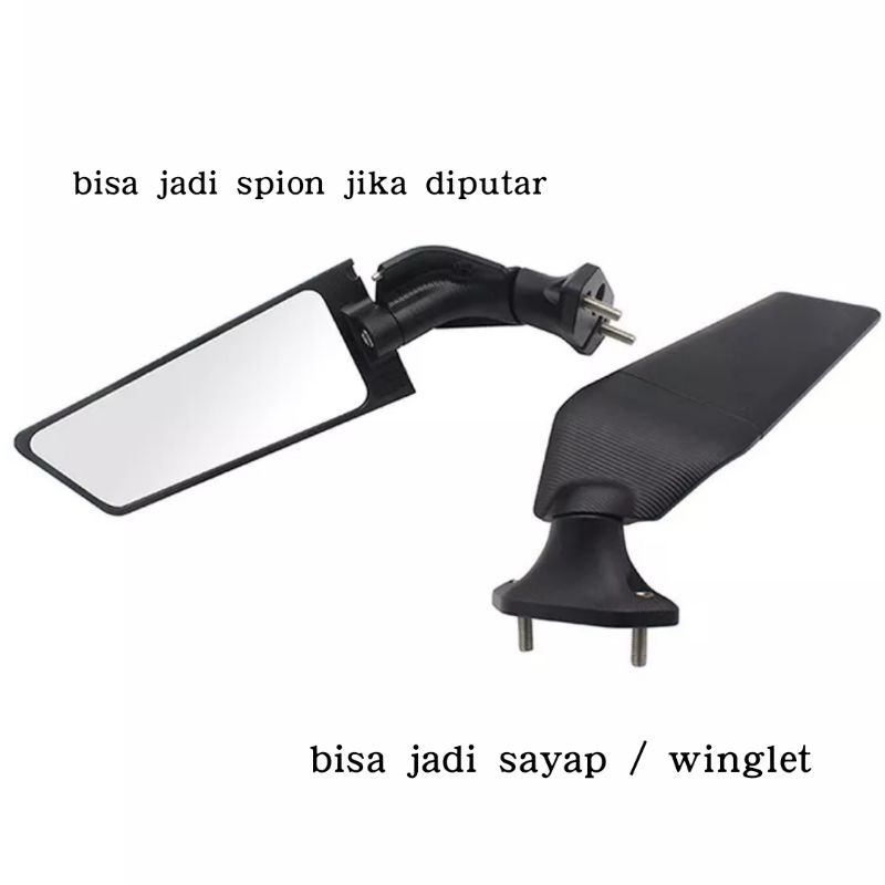 SPION WINGLET LIPAT 360 derajat spion winglet universal ll motor plus sen