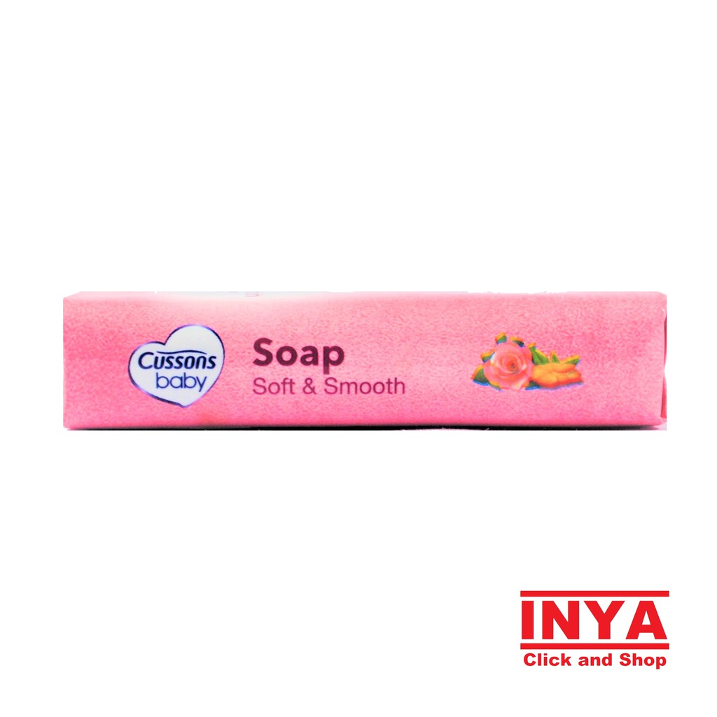 CUSSONS BABY SOAP SOFT AND SMOOTH, ALMOND AND ROSE OIL 75gr - Sabun Bayi