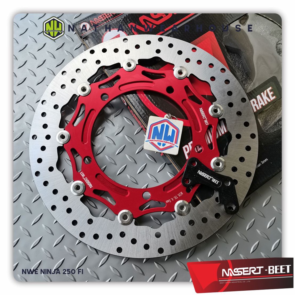 Discbrake Piringan Cakram Depan Ninja 250 Fi New ZX25R CNC Floating 320mm Nassert beet NB-08