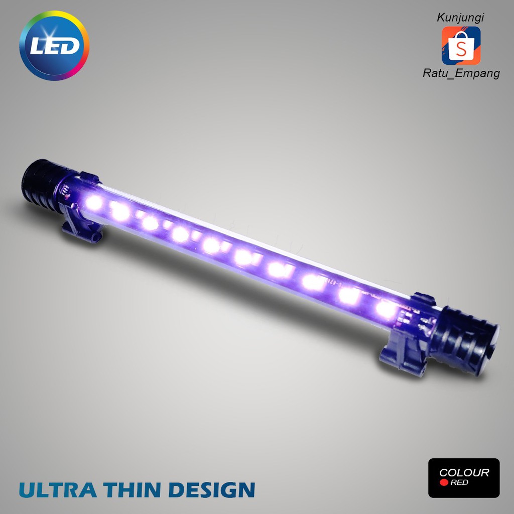 LAMPU LED CELUP AQUARIUM 40 CM WARNA MERAH / LAMPU AQUASCAPE / LAMPU AKUARIUM / LAMPUI IKAN HIAS / L