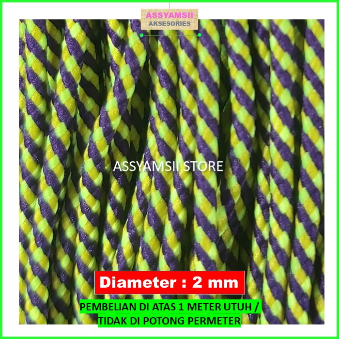 Tali Prusik Kecil Paracord Motif Terbaru Murah Gelang Strap Masker Kalung Tenda Aksesoris Tas Dompet-3