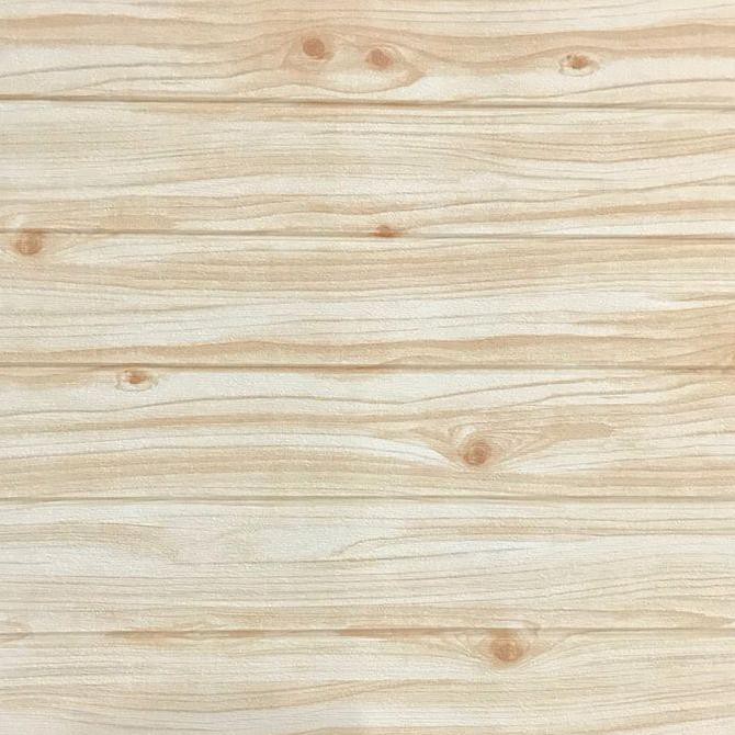 WALLPAPER FOAM 3D MOTIF KAYU PUTIH | WHITE WOOD | TRIDEE STRIPE WOOD - KREM
