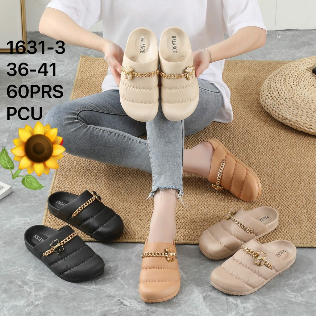 Sepatu Flat Jelly Karet Wanita Perempuan Impor Murah Terbaru Kualitas Premium AGUNG STYLE  BALANCE 1631-3