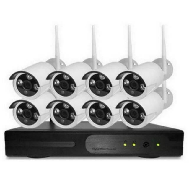 PAKET CCTV NVR KIT 8CH 8KAMERA SUPER HD LENGKAP HARDISK 1TERA TINGGAL PASANG