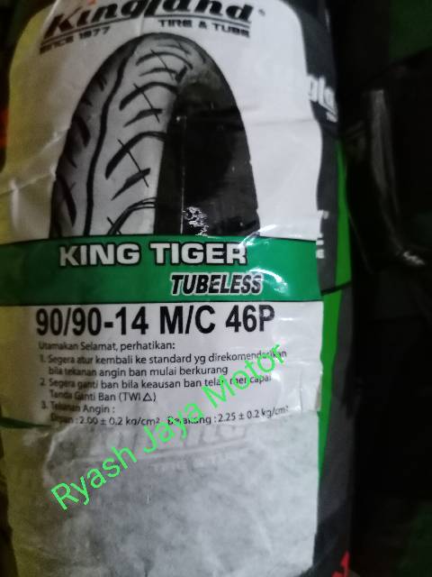 Paket Ban tubeless Kingland 80/90-14 &amp; 90/90-14 motor Mion/beat/vario/soul/gt/J/xeon/scoopy series