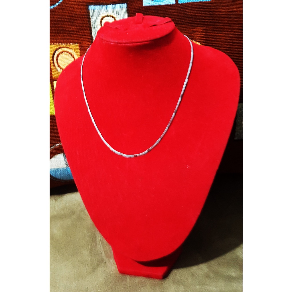 Kalung Belut Gepeng Ketrik besi putih asli ambon