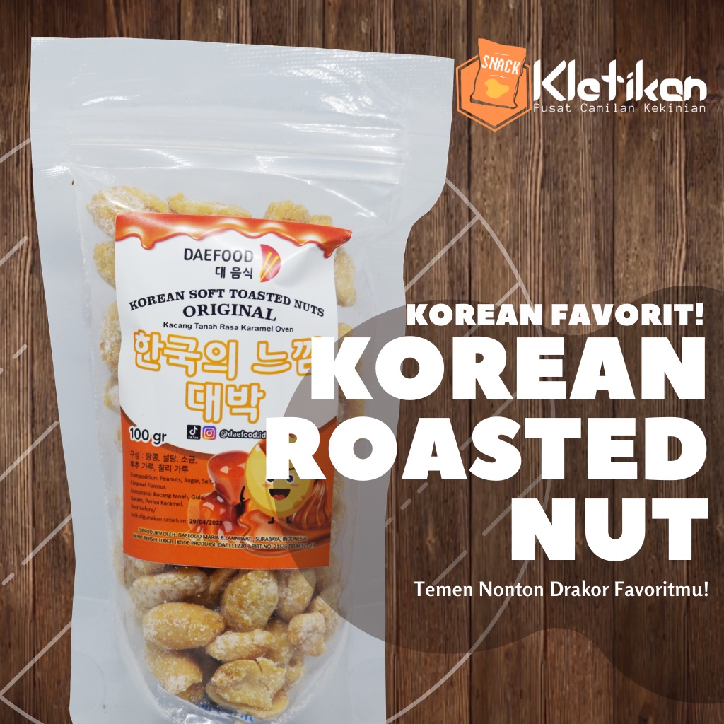 

Snack Korean - Korean Roasted Nut Original Daefood (Cemilan Viral/ Zaman Now/ Kekinian/ Murah