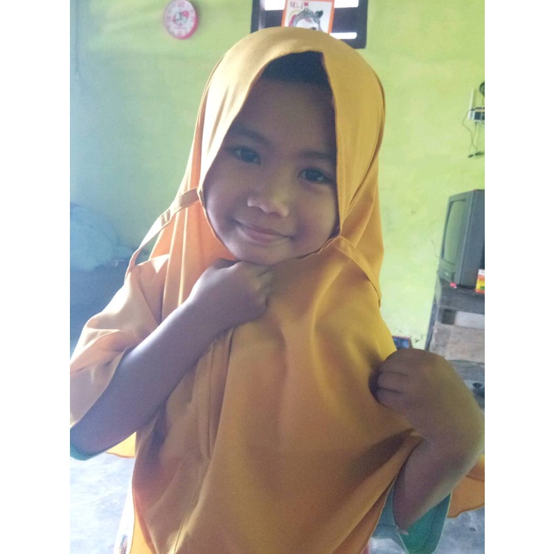 Bergo Anak Maryam Diamond Jilbab Anak Instan Kerudung Bergo size M/Jilbab instant mariyam anak