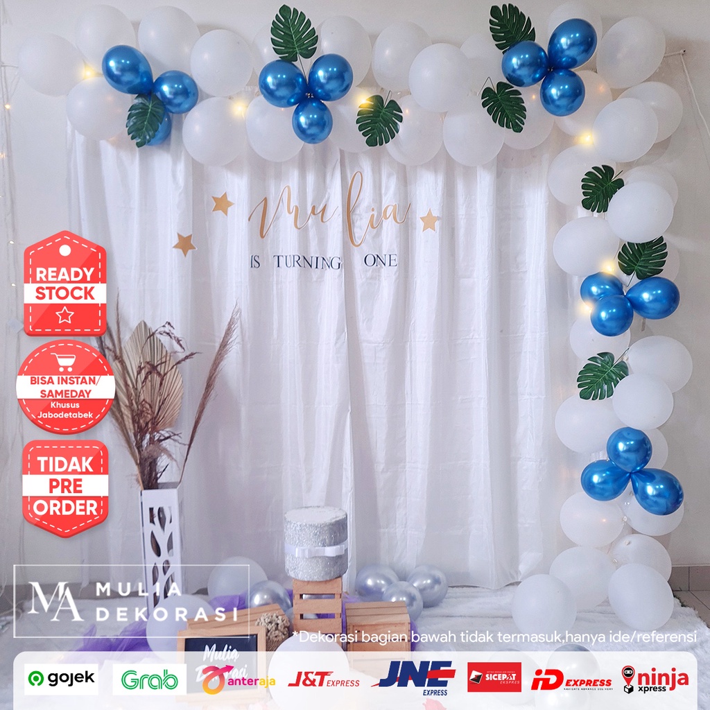 Backdrop Ulang Tahun Estetik Elegan Dekorasi Anak Murah Is Turning Photobooth Birthday Property Paket Mulia Mevvah