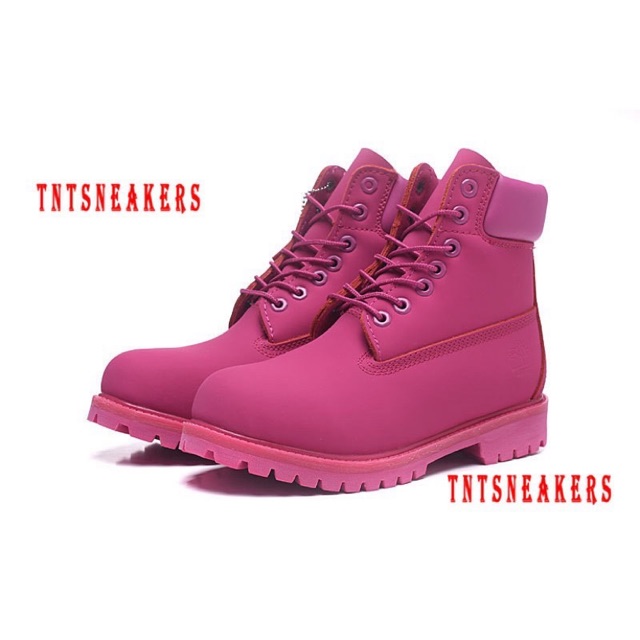 sepatu boots wanita timberland pink tosca putih salju dingin winter pria limited edition rare