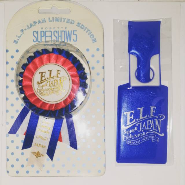 Super Junior elf japan fankit - official pin & nametag