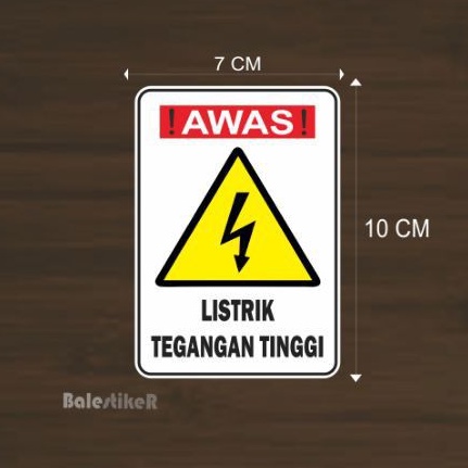 

stiker warning tegangan listrik sticker