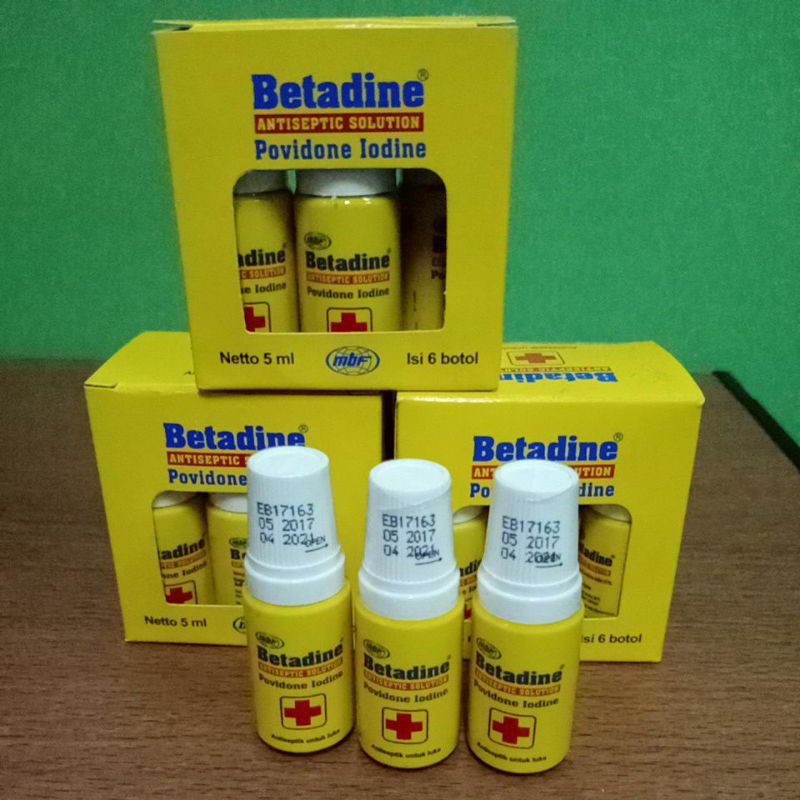 Jual Betadine Antiseptic Solution Obat merah/Obat Luka 5 ml Shopee