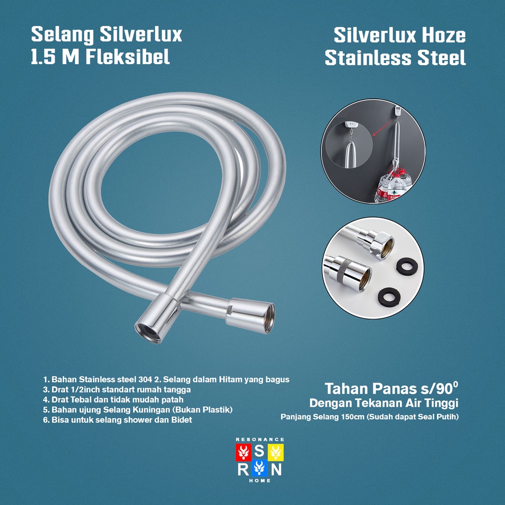 Selang Silverlux 150cm / 1.5m / Flexible Silverlux Hose Resonance Home