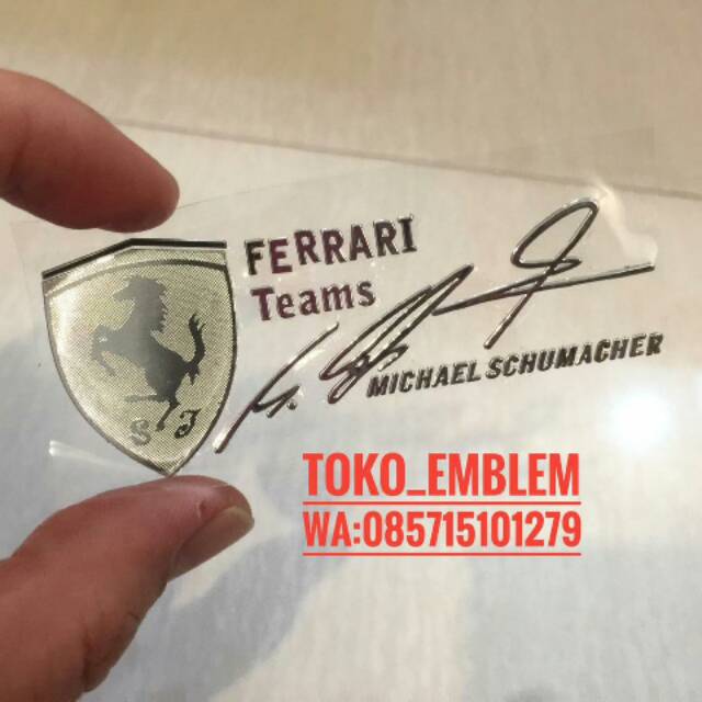 

Stiker ferrari teams by michael Schumacher