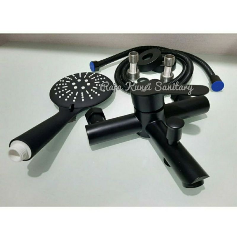 Kran Bathup Panas Dingin Black SUS 304/Kran Shower MIXER Black/Kran Shower/Kran Hitam/Black