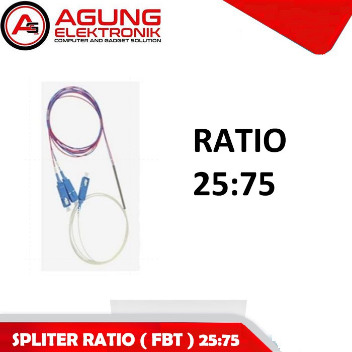 Splitter ratio 25:75 Three window/FBT spliter ratio/coupler rasio (UPC)