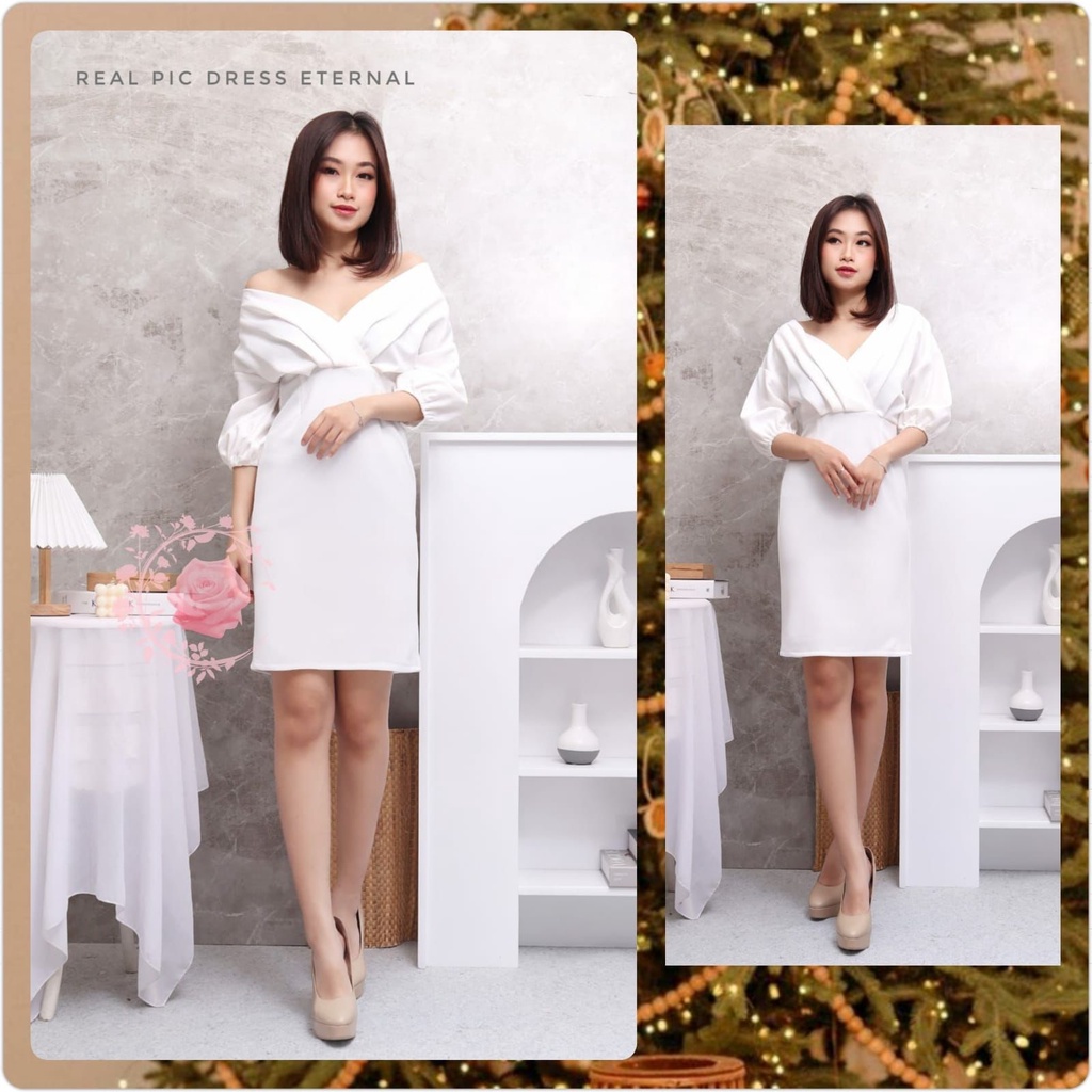 Dress scuba wanita terbaru Dress ETERNAL Dress pesta party dress wedding dress